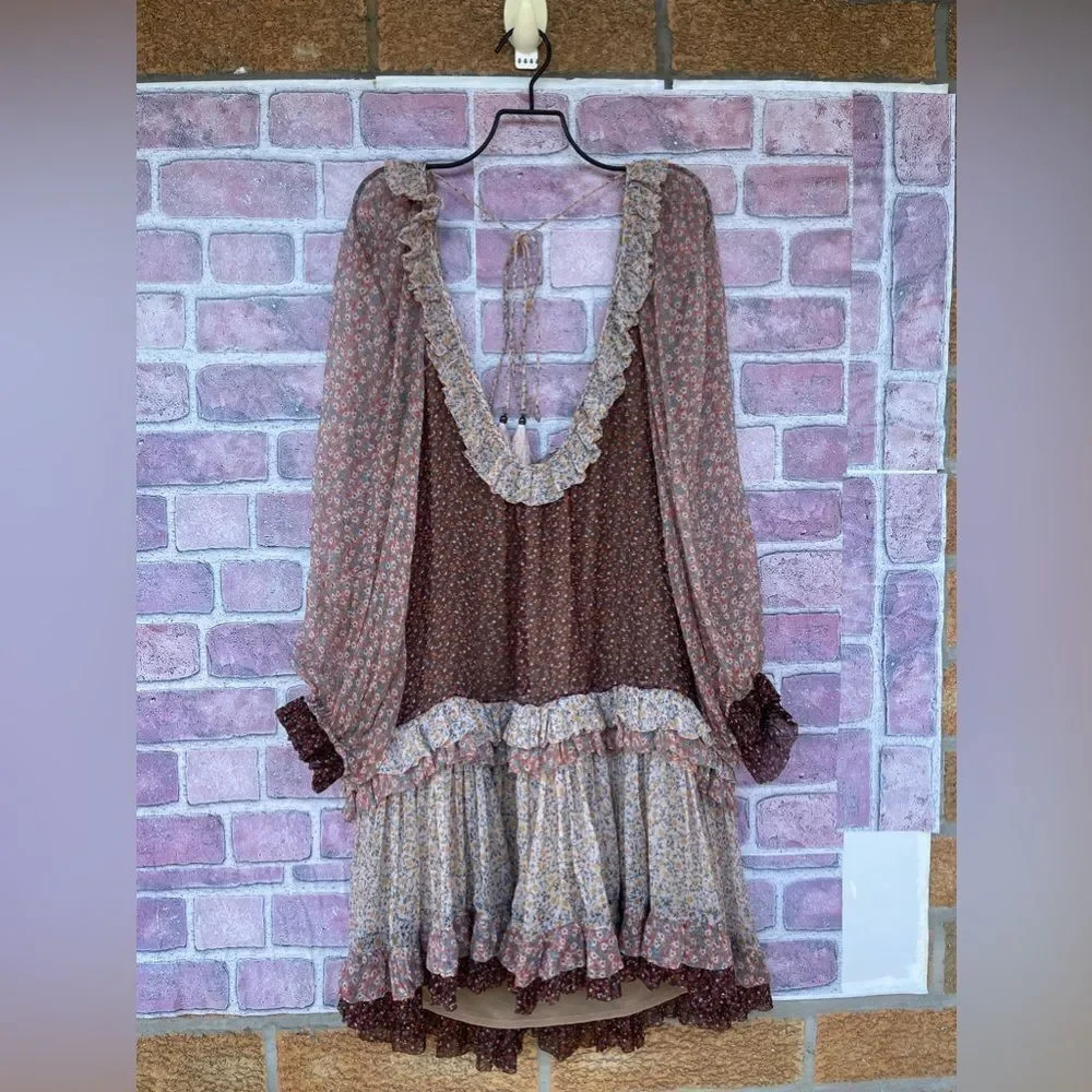 Zimmermann Eden Ruffle floral print dress size 8 - Picture 3 of 12